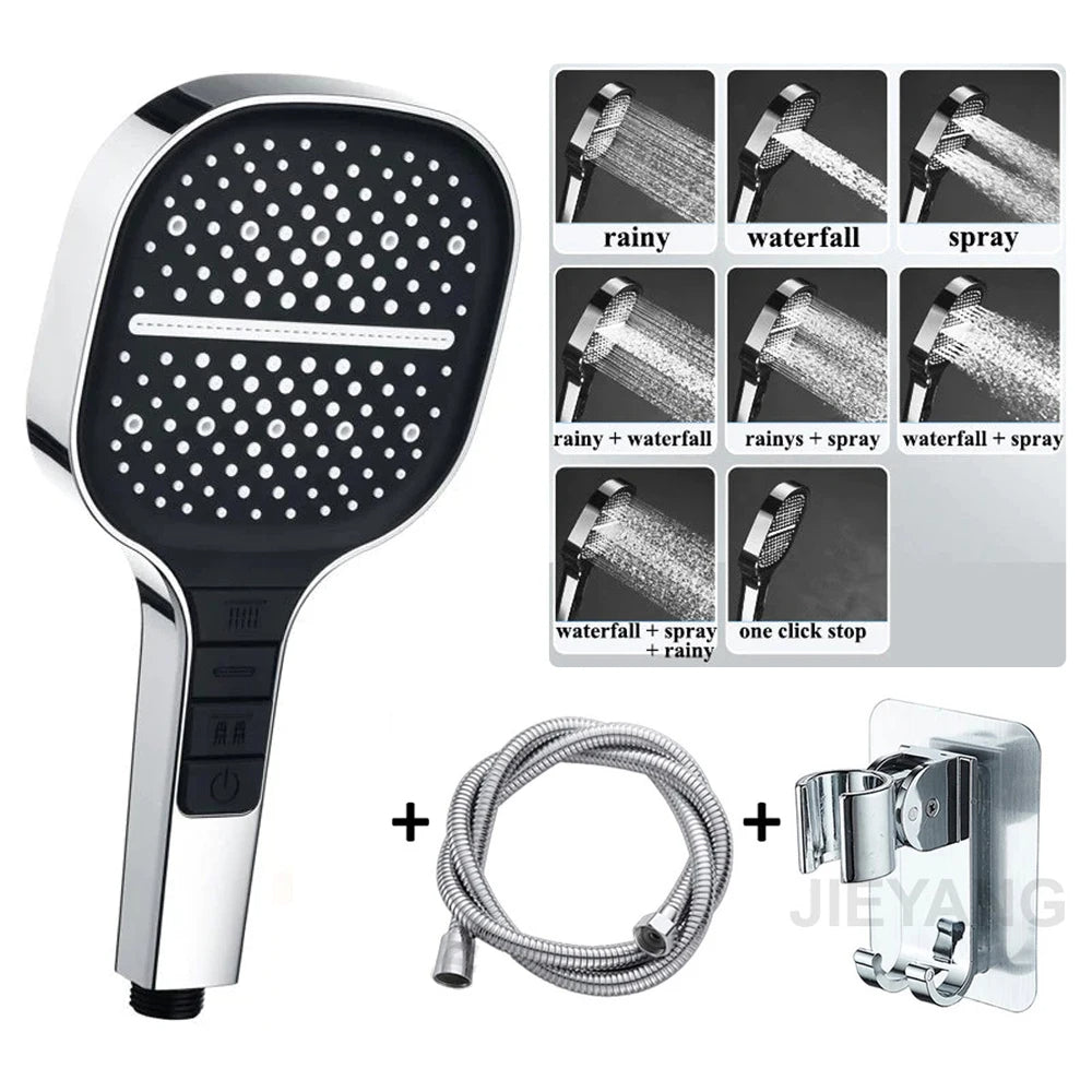 Adjustable Shower Head Large Area 7 Modes