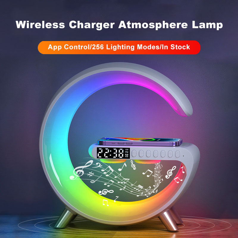 Bluetooth Speaker Wireless Charger Lamp - Gadgetos.co